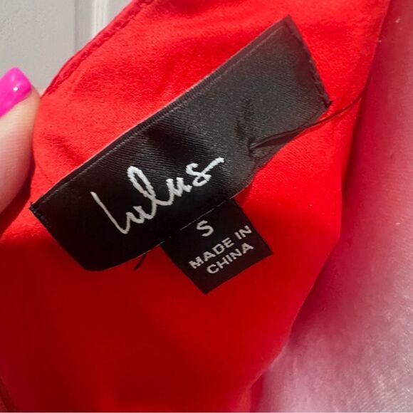 NWT Love in Bloom Red Floral Print Off-the-Shoulder High-Low Dress size small - Picture 12 of 13